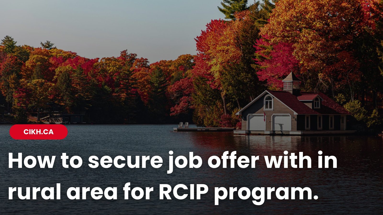 How to secure job offer with in rural area for rcip program.