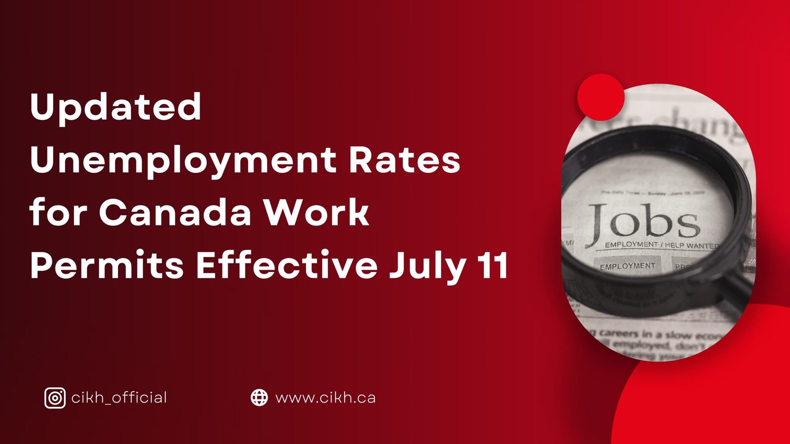 Updated Unemployment Rates for Canada Work Permits Effective July 11