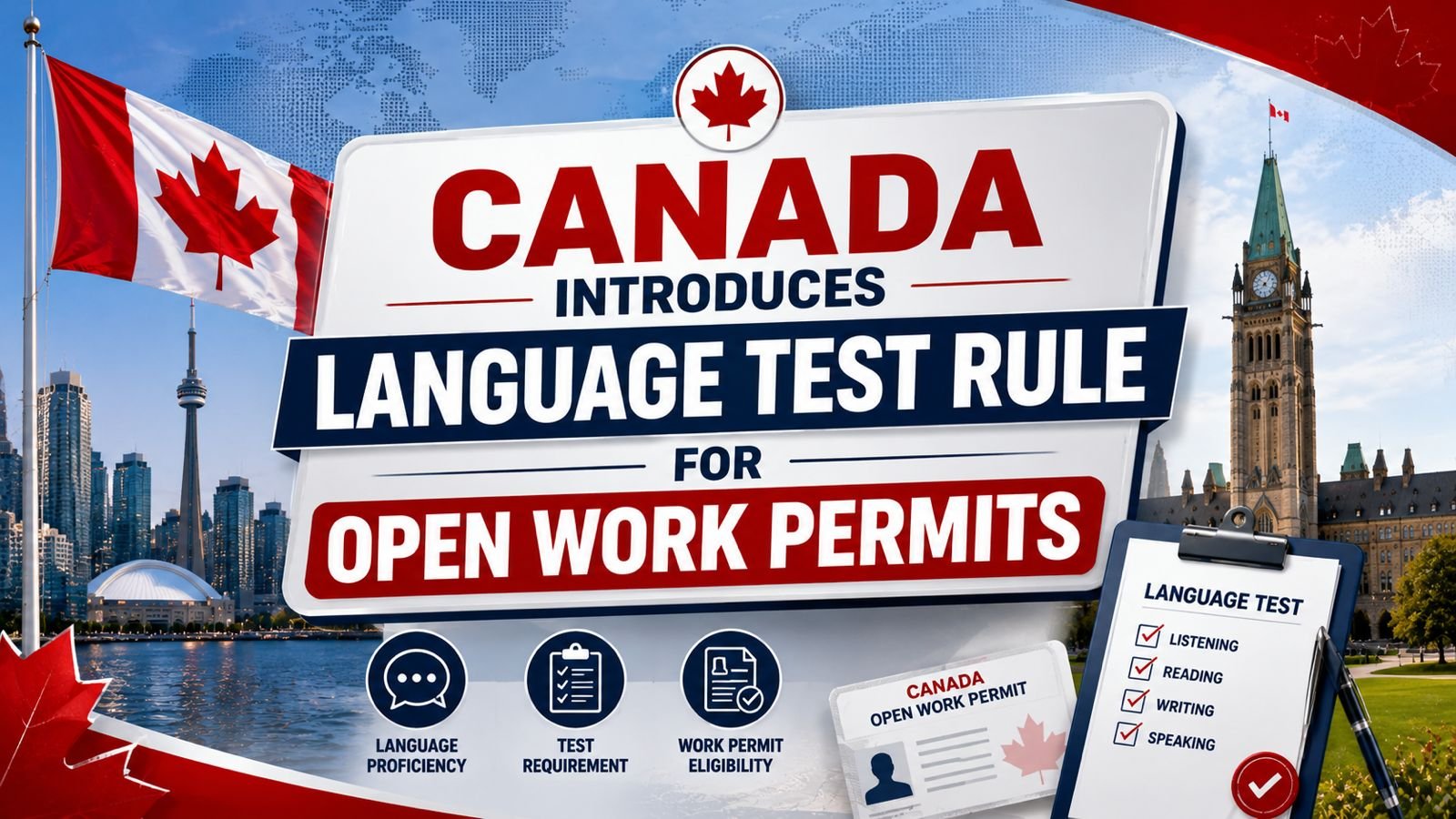 Canada Introduces Language Test Rule for Open Work Permits
