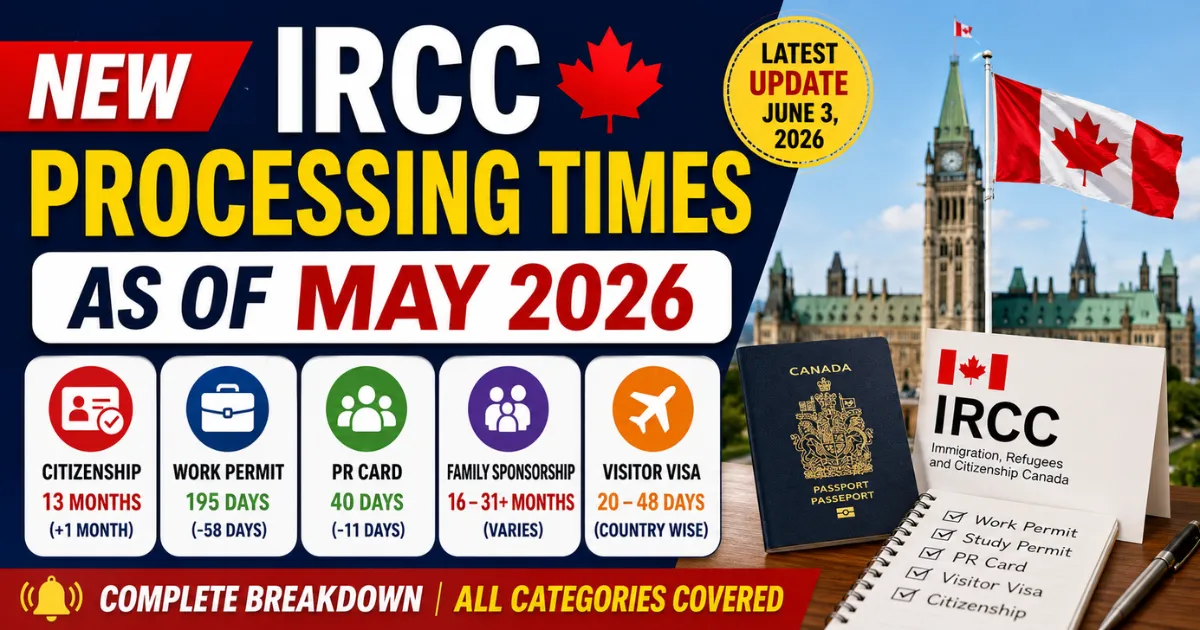 New IRCC Processing Times 2026: Work Permit, Super Visa, PR Card And Citizenship Updates