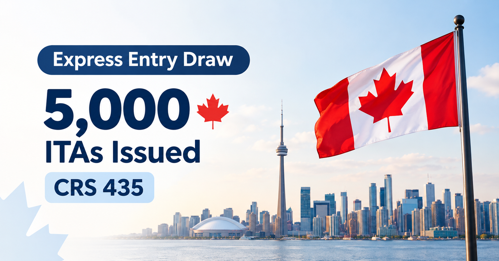Canada Express Entry Draw 450 issuing 5,000 ITAs with a CRS cutoff of 435.